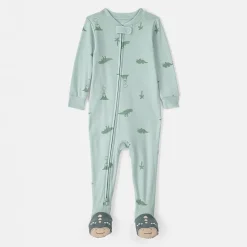 Carter's Baby Boys Footed Round Neck Long Sleeve One Piece Pajama