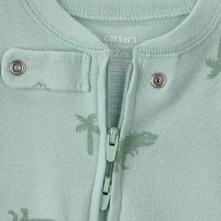 Carter's Baby Boys Footed Round Neck Long Sleeve One Piece Pajama