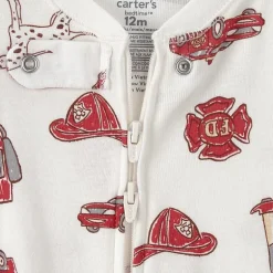 Carter's Baby Boys Footed Round Neck Long Sleeve One Piece Pajama