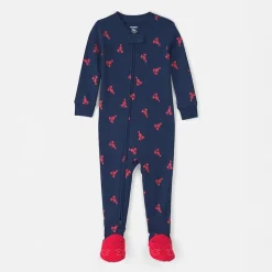 Carter's Baby Boys Footed Round Neck Long Sleeve One Piece Pajama