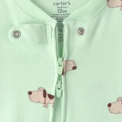 Carter's Baby Boys Footed Round Neck Long Sleeve One Piece Pajama
