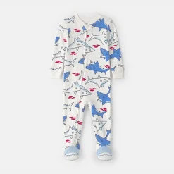 Carter's Baby Boys Footed Round Neck Long Sleeve One Piece Pajama