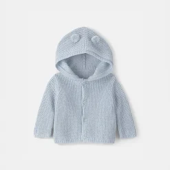 Carter's Baby Boys Hooded Long Sleeve Button Rib Knit Cardigan
