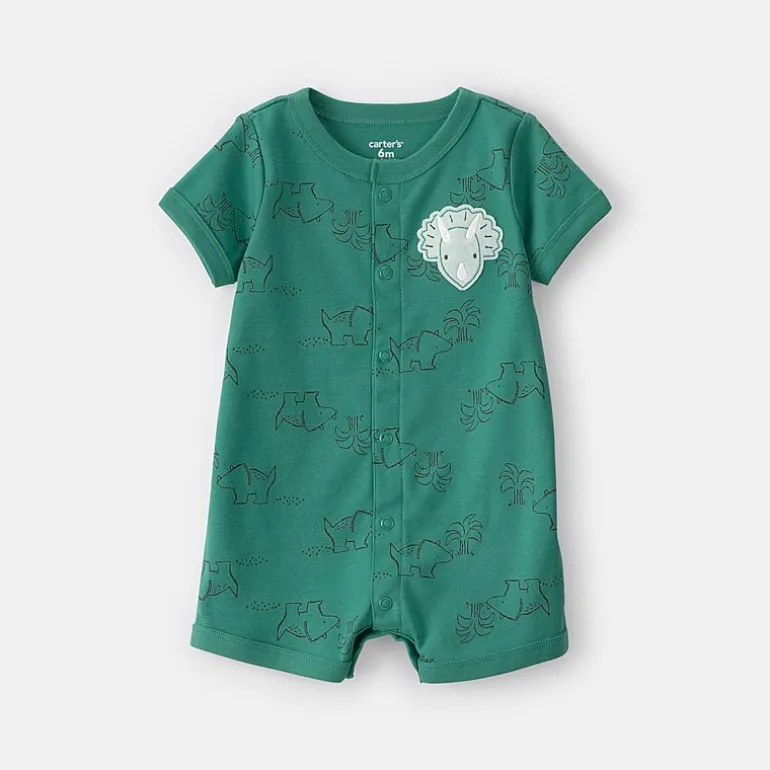 Carter's Baby Boys Short Sleeve Animal Romper