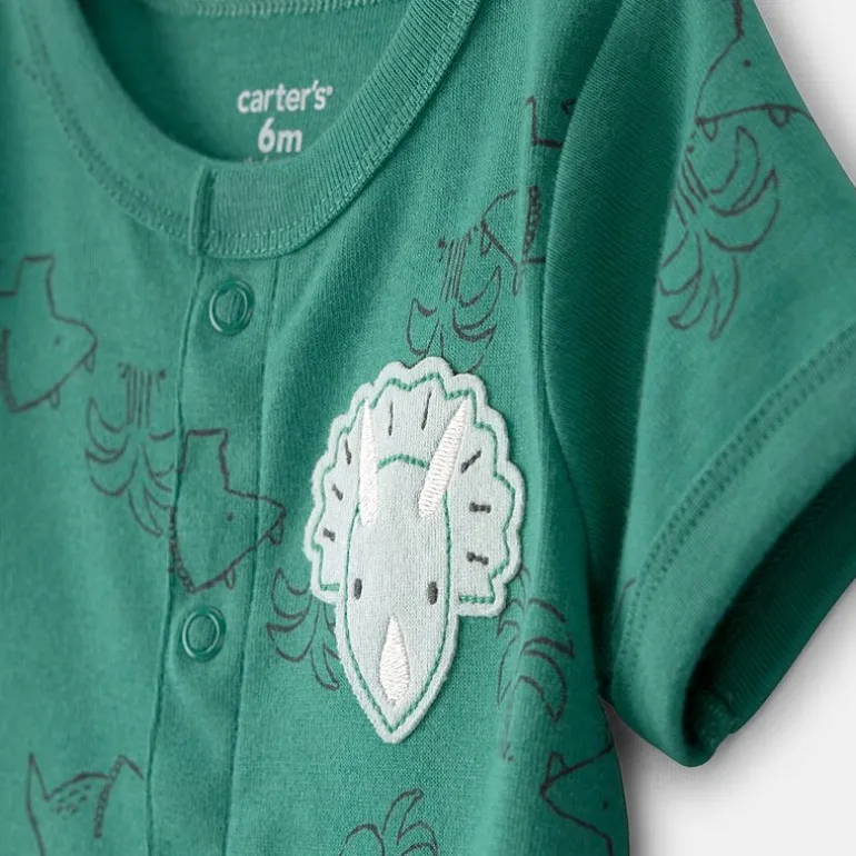 Carter's Baby Boys Short Sleeve Animal Romper