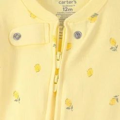 Carter's Baby Girls Footed Round Neck Long Sleeve One Piece Pajama