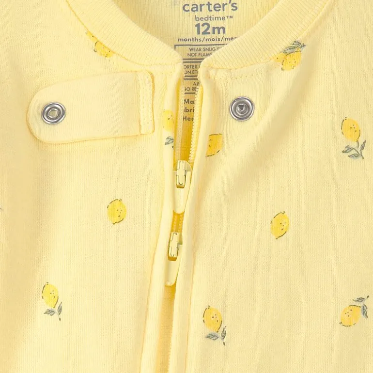 Carter's Baby Girls Footed Round Neck Long Sleeve One Piece Pajama
