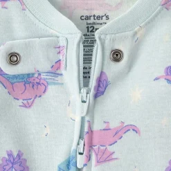 Carter's Baby Girls Footed Round Neck Long Sleeve One Piece Pajama