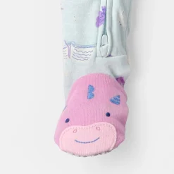 Carter's Baby Girls Footed Round Neck Long Sleeve One Piece Pajama