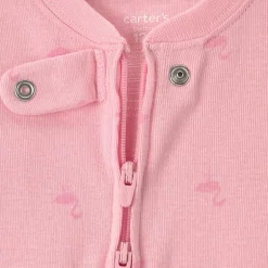 Carter's Baby Girls Footed Round Neck Long Sleeve One Piece Pajama