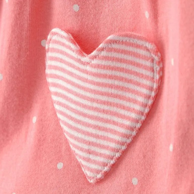 Carter's Baby Girls Short Sleeve Hearts Romper