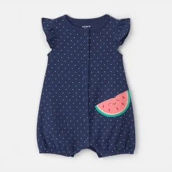 Carter's Baby Girls Short Sleeve Dots Romper