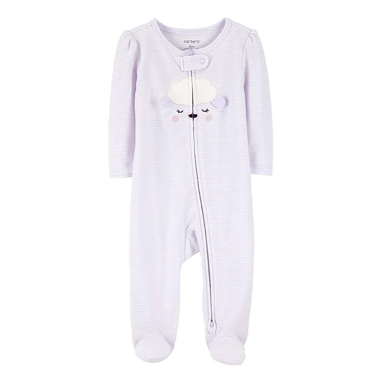 Carter's Lamb Baby Girls Striped Sleep and Play