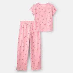 Carter's Little & Big Kid Girls Round Neck Short Sleeve 2-pc. Pajama Set