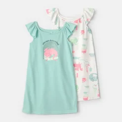 Carter's Little & Big Kid Girls Scoop Neck Short Sleeve 2-pc. Nightgown