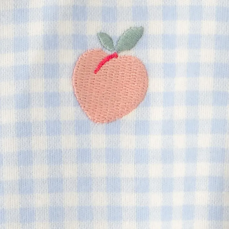 Carter's Peach Baby Girls Gingham Sleep and Play
