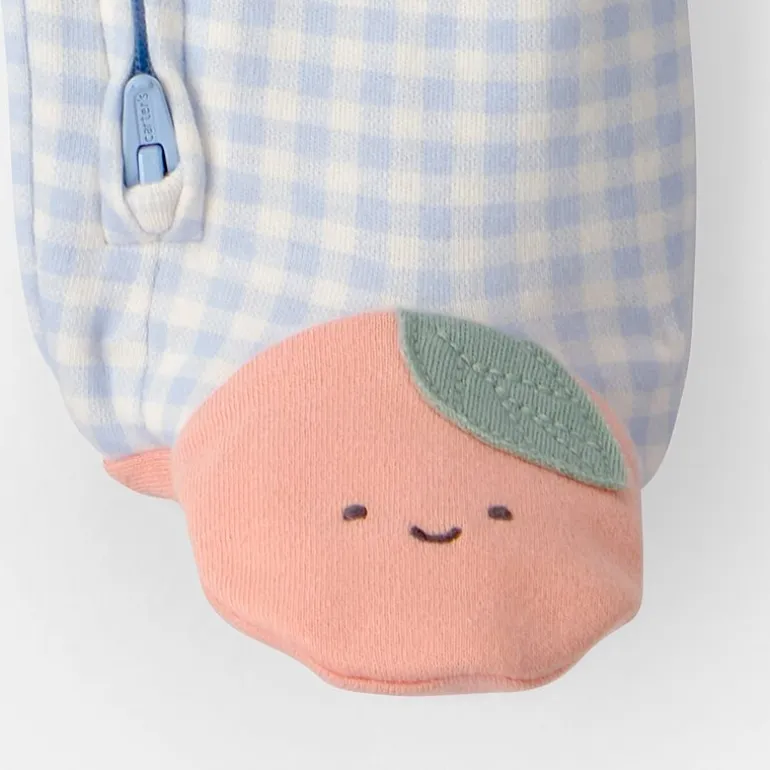 Carter's Peach Baby Girls Gingham Sleep and Play