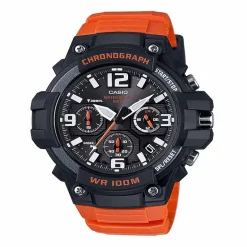 Casio Mens Orange Strap Watch Mcw100h-4av