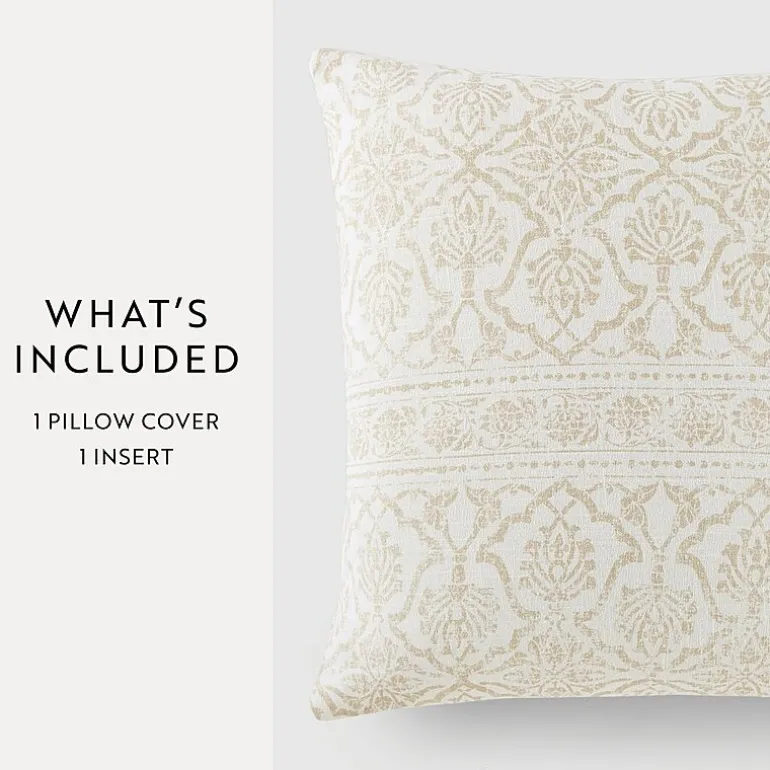Casual Comfort Antique Floral Cotton Square Throw Pillow