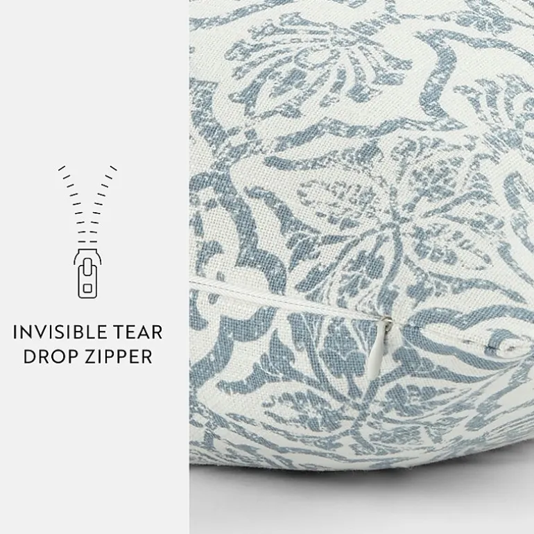 Casual Comfort Antique Floral Cotton Square Throw Pillow