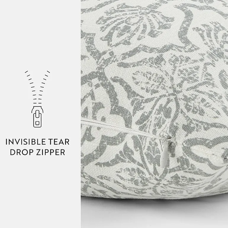 Casual Comfort Antique Floral Cotton Square Throw Pillow