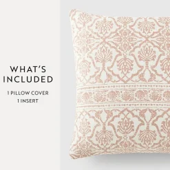 Casual Comfort Antique Floral Cotton Square Throw Pillow