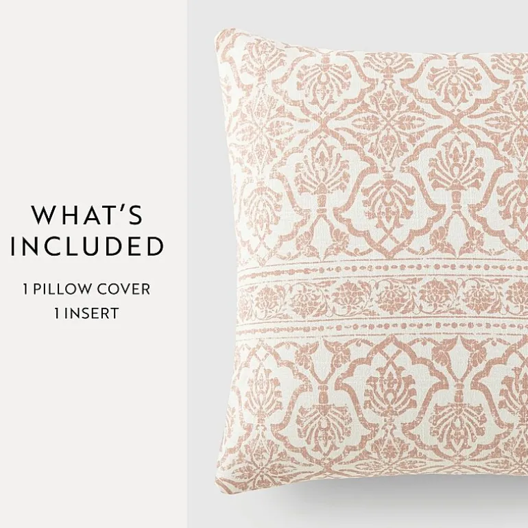 Casual Comfort Antique Floral Cotton Square Throw Pillow