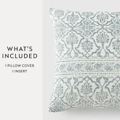 Casual Comfort Antique Floral Cotton Square Throw Pillow