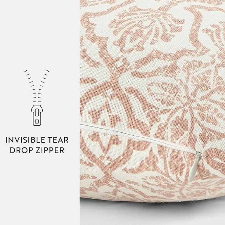 Casual Comfort Antique Floral Cotton Square Throw Pillow