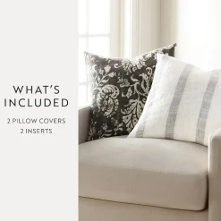 Casual Comfort Awning Stripe Yarn Dyed 2-pc. Square Throw Pillow Set