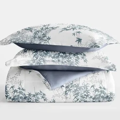 Casual Comfort Bamboo Leaves Midweight Down Alternative Comforter Set