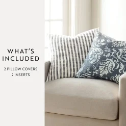 Casual Comfort Bengal Stripe Yarn Dyed 2-pc. Square Throw Pillow Set