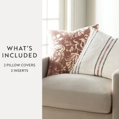 Casual Comfort Bengal Stripe Yarn Dyed 2-pc. Square Throw Pillow Set