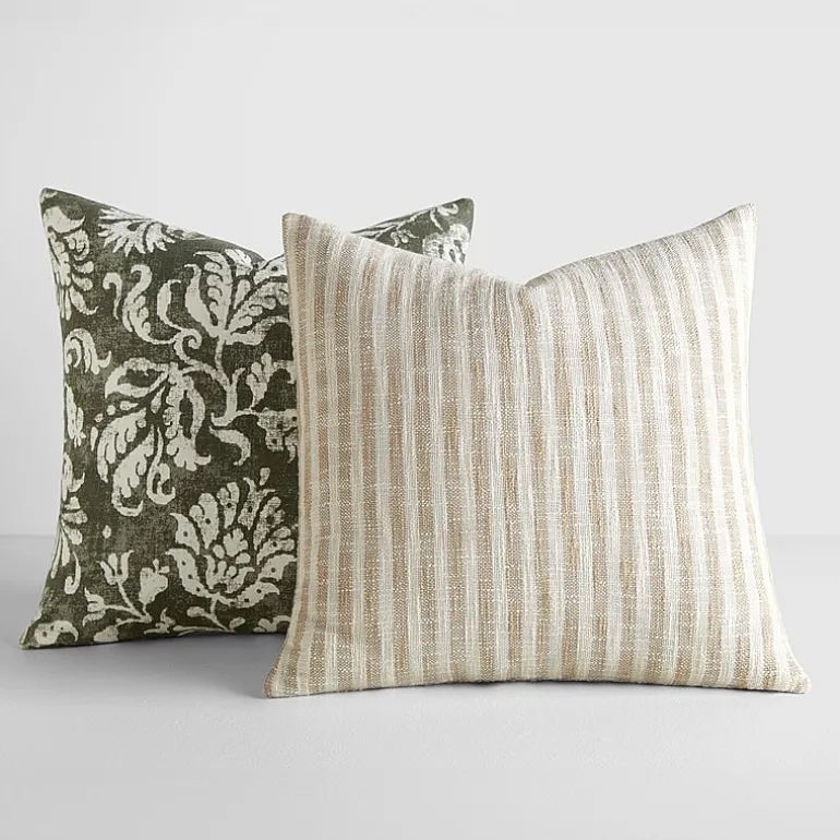 Casual Comfort Bengal Stripe Yarn Dyed 2-pc. Square Throw Pillow Set