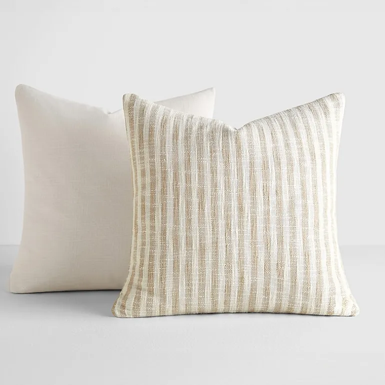 Casual Comfort Bengal Stripe Yarn Dyed 2-pc. Square Throw Pillow Set