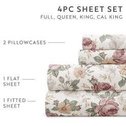Casual Comfort Blooming Floral Patterned Sheet Set