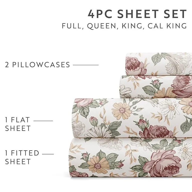 Casual Comfort Blooming Floral Patterned Sheet Set