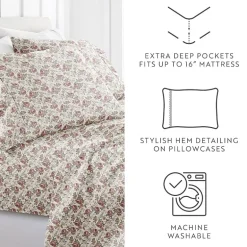 Casual Comfort Blooming Floral Patterned Sheet Set