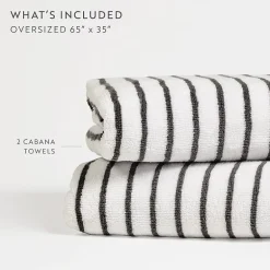 Casual Comfort Cabana Stripe 2 Pack Beach Towel