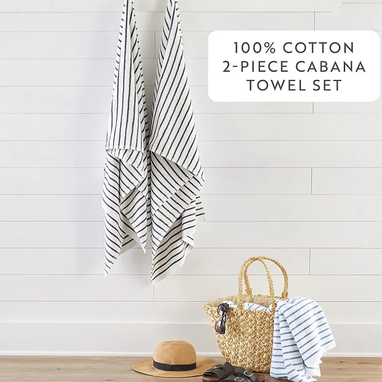 Casual Comfort Cabana Stripe 2 Pack Beach Towel