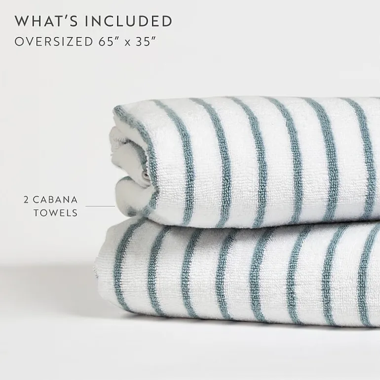 Casual Comfort Cabana Stripe 2 Pack Beach Towel