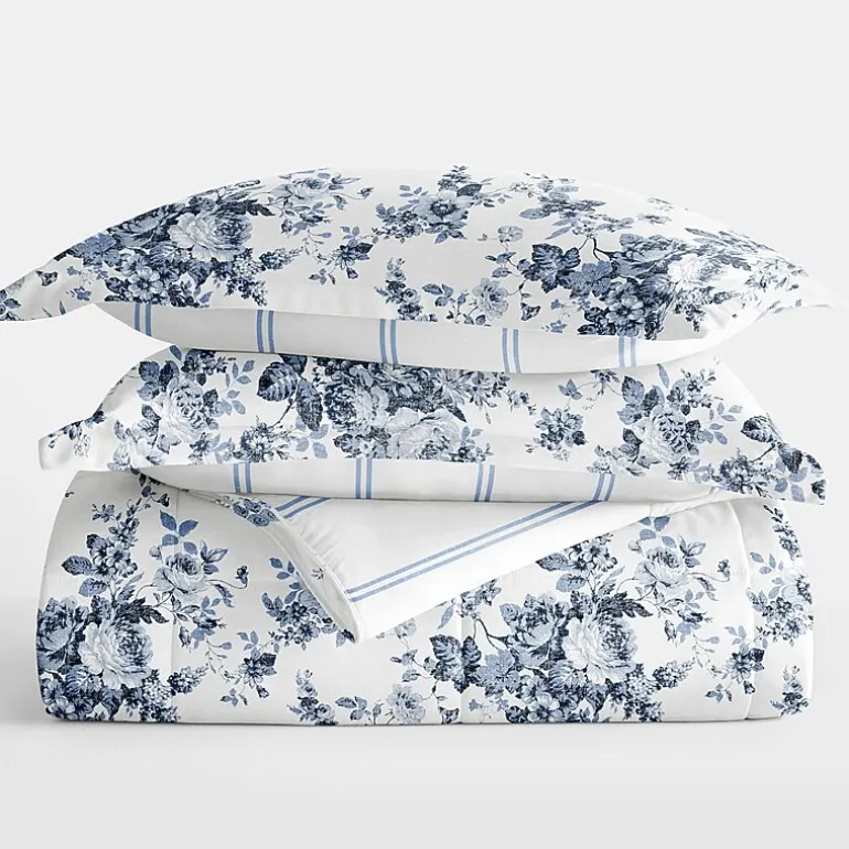 Casual Comfort Cabbage Rose Midweight Down Alternative Comforter Set