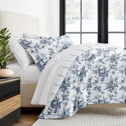 Casual Comfort Cabbage Rose Midweight Down Alternative Comforter Set
