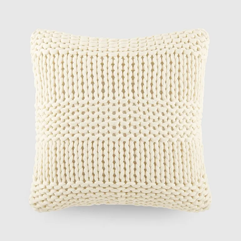Casual Comfort Chunky Knit Acrylic Square Throw Pillow