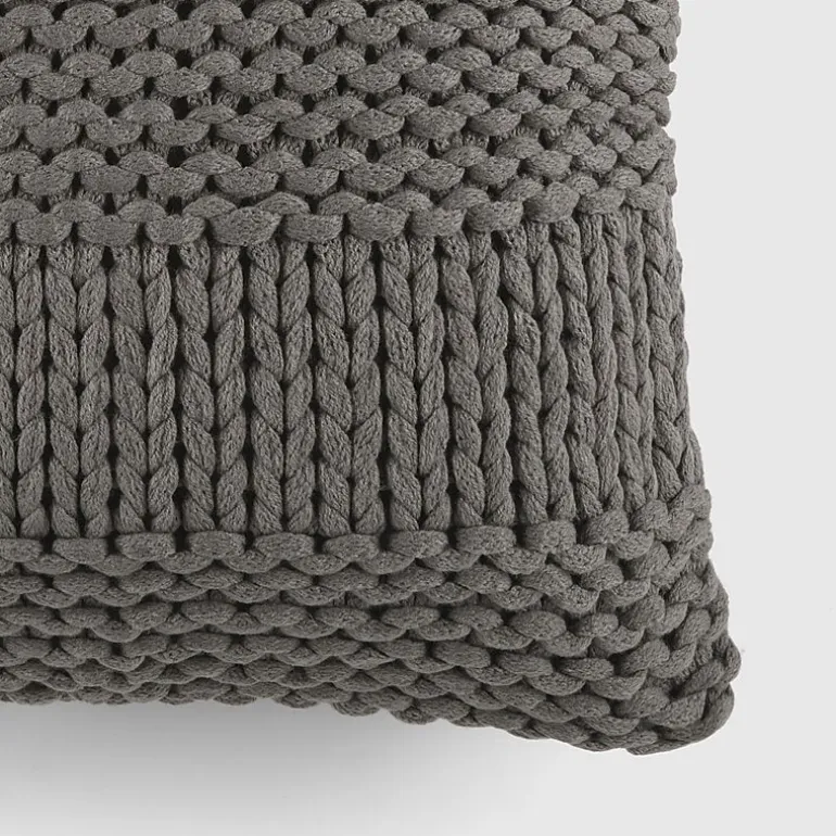Casual Comfort Chunky Knit Acrylic Square Throw Pillow