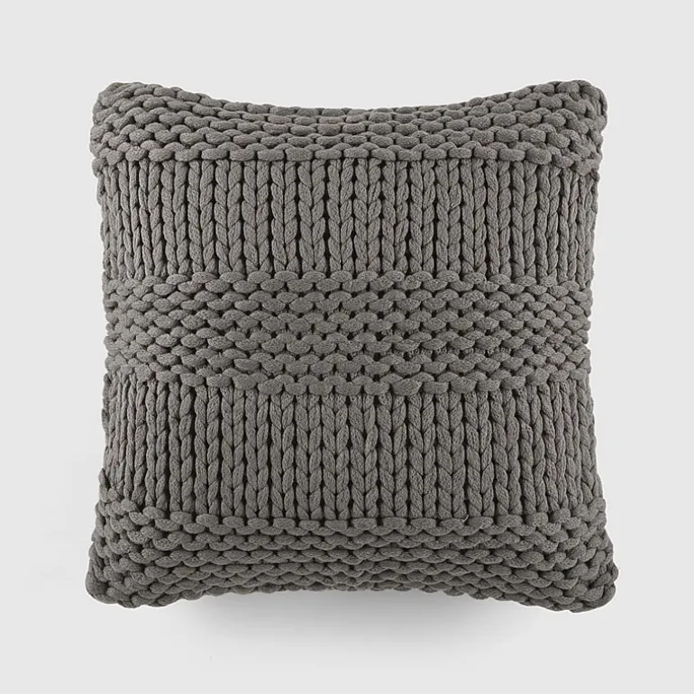 Casual Comfort Chunky Knit Acrylic Square Throw Pillow