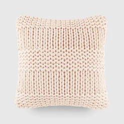 Casual Comfort Chunky Knit Acrylic Square Throw Pillow