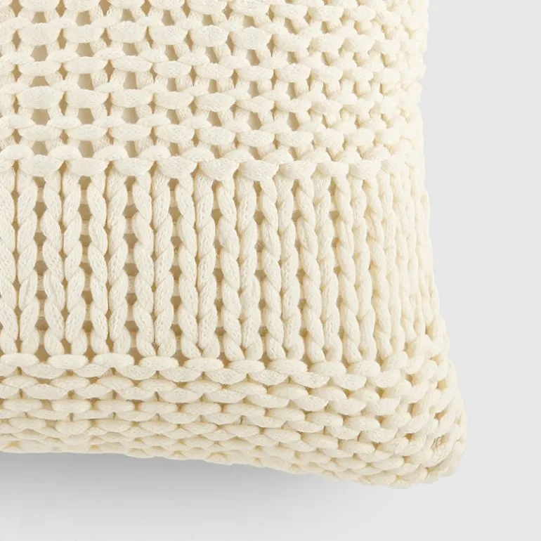 Casual Comfort Chunky Knit Acrylic Square Throw Pillow
