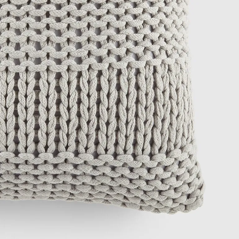 Casual Comfort Chunky Knit Acrylic Square Throw Pillow