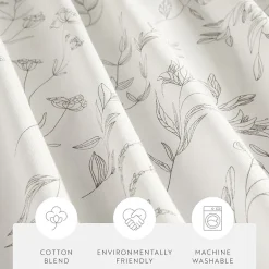 Casual Comfort Cotton Blend Floral Shower Curtain